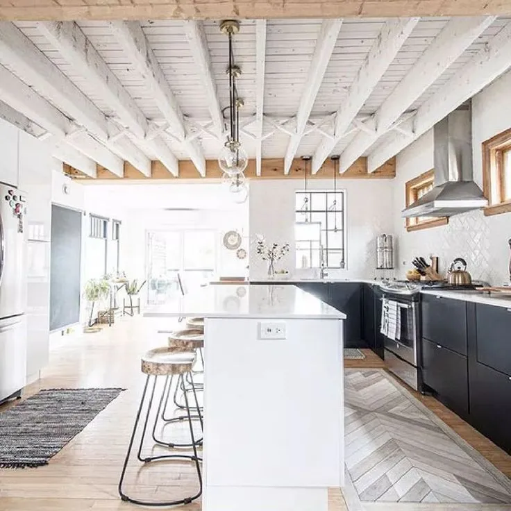 12947 black white kitchen design