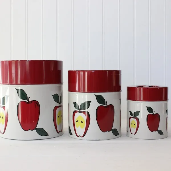 12957 apple kitchen canisters quality