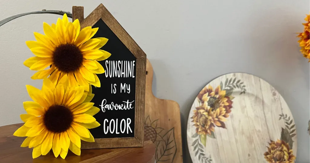13012 dollar tree sunflower kitchen decor 1