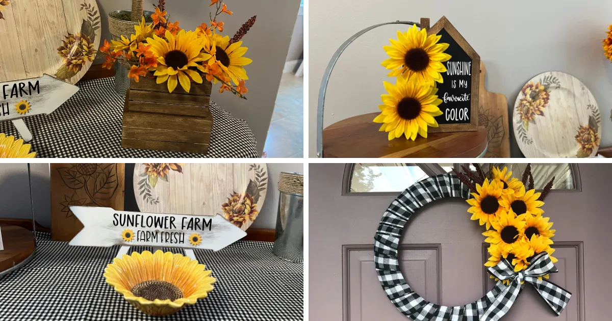 13012 dollar tree sunflower kitchen decor 4