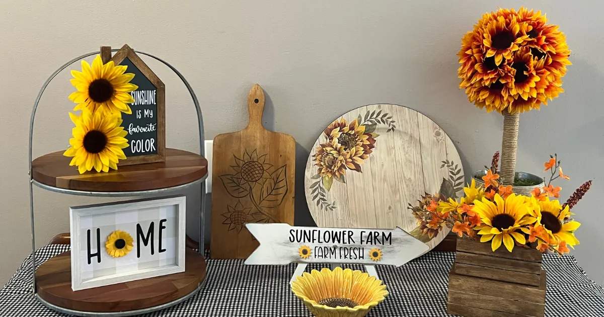 13012 dollar tree sunflower kitchen decor 5