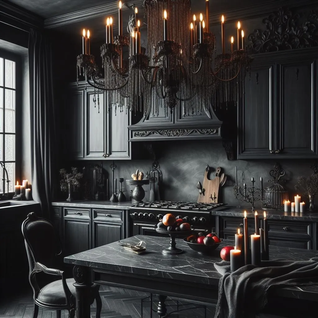 13015 gothic kitchen hardware black