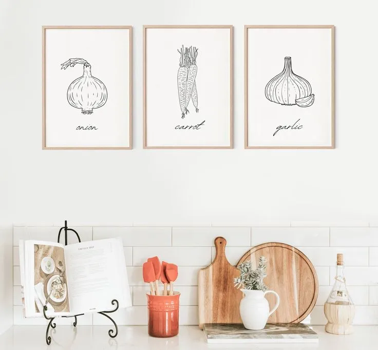 13031 framed kitchen art