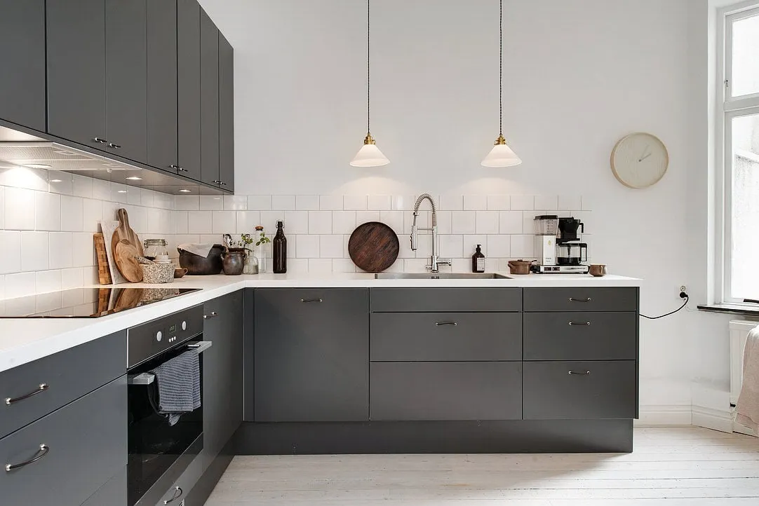13044 dark grey kitchen island
