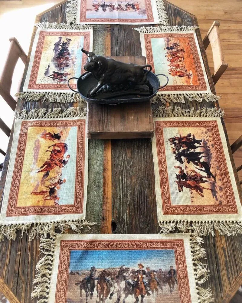 13073 cowhide wall hangings
