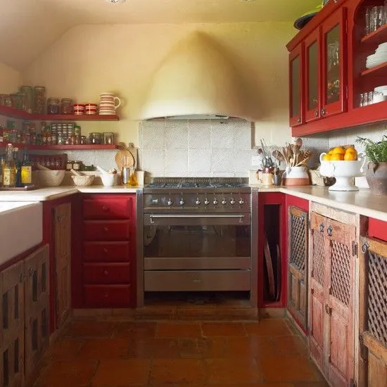 13110 red kitchen cabinets design
