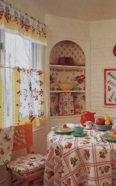 13196 vintage kitchen curtains