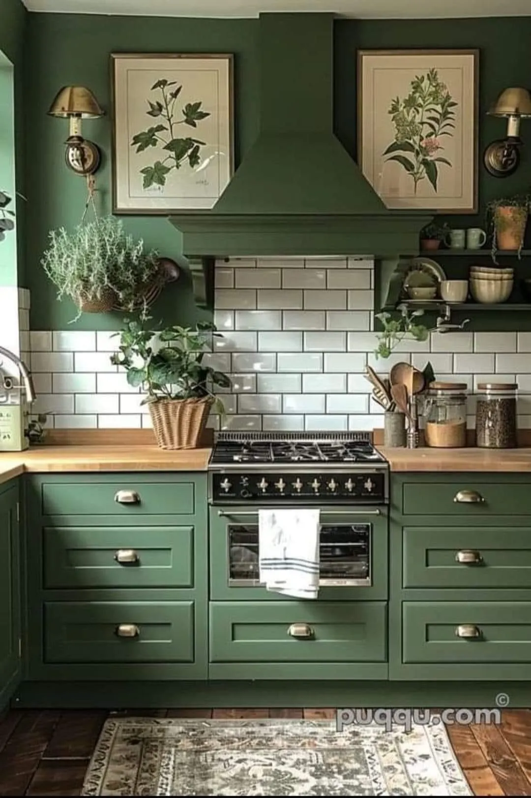 13204 green kitchen cabinetry